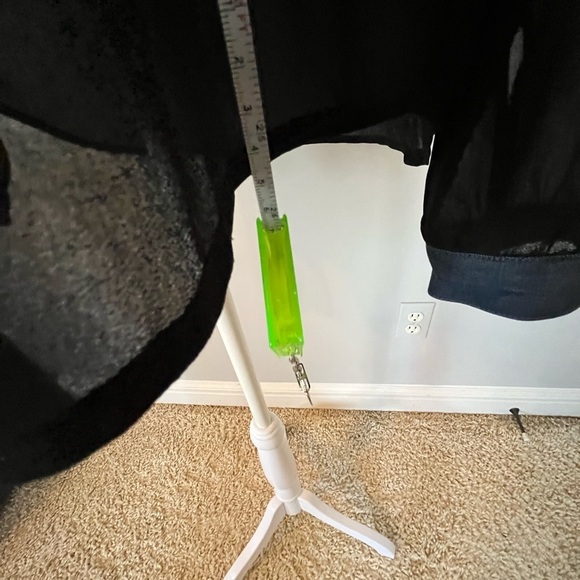 𝅺7 for all mankind black sheer long sleeved blouse - Picture 5 of 6